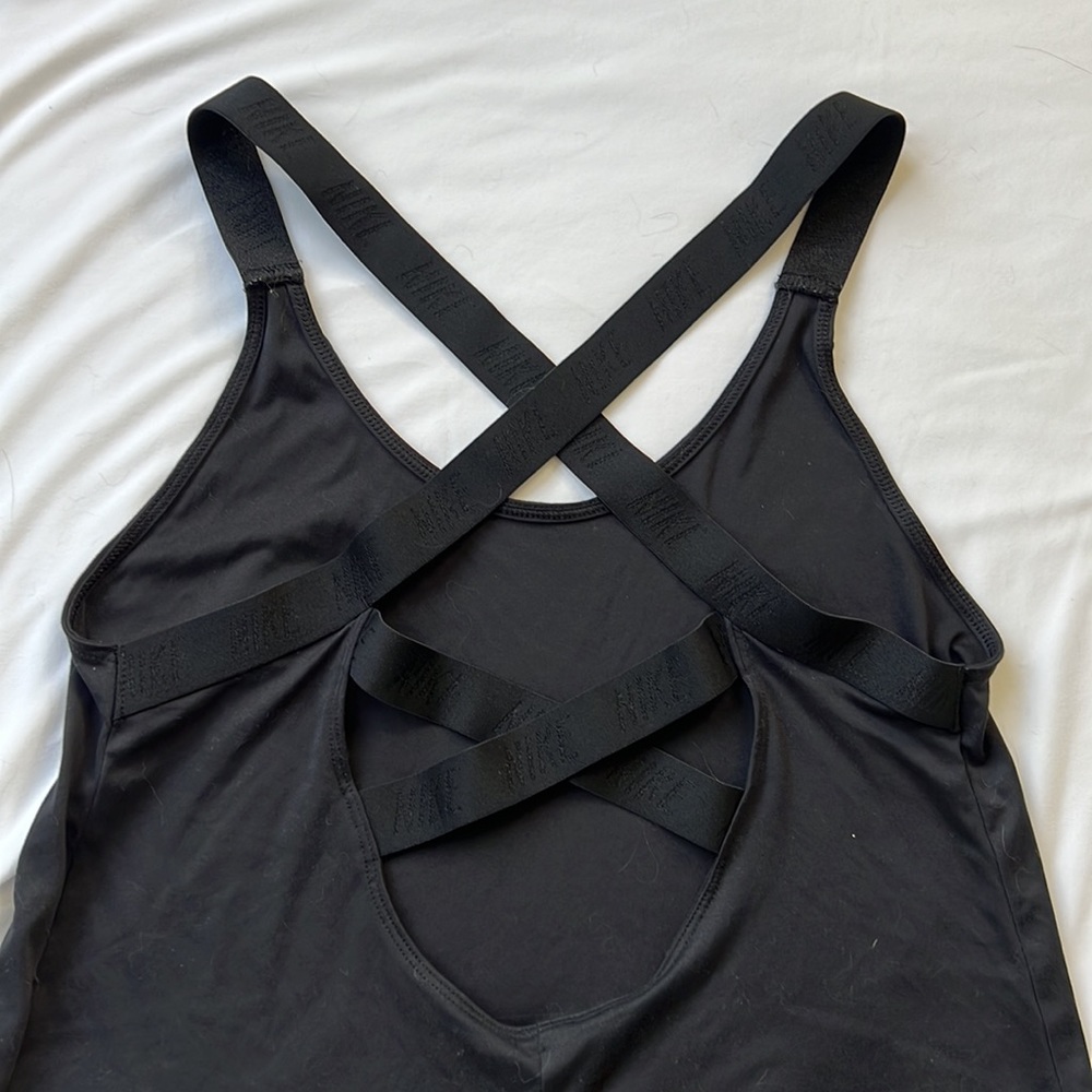 Nike Womens Dri-Fit Training Tank Top X Back Black Sz S - Picture 3 of 4